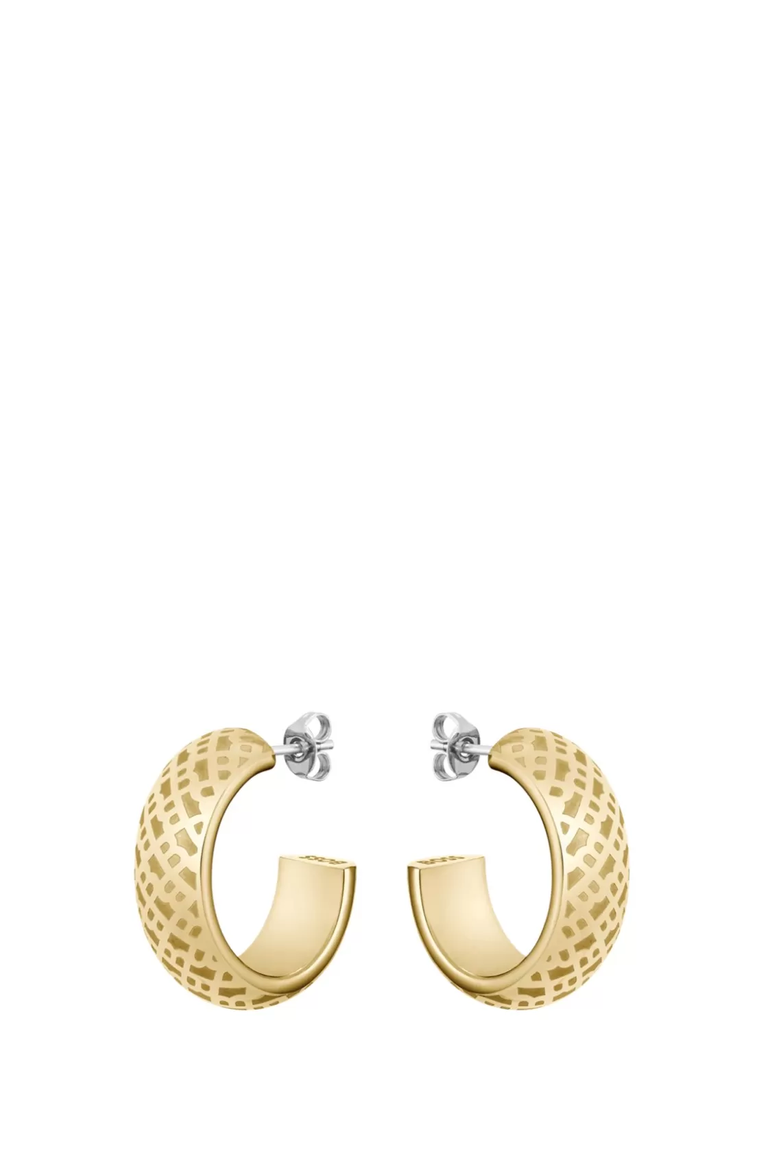 HUGO BOSS Gold-tone Hoop Earrings With Engraved Monograms Assorted-Pre-Pack Outlet