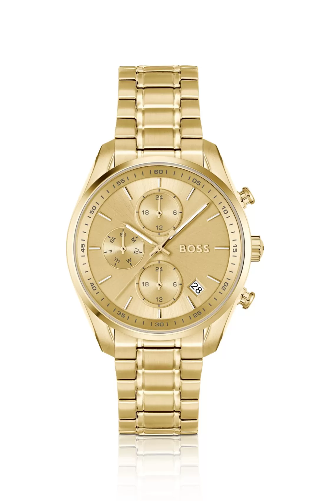 HUGO BOSS Gold-tone Multifunction Watch With Curved Case Assorted-Pre-Pack Hot