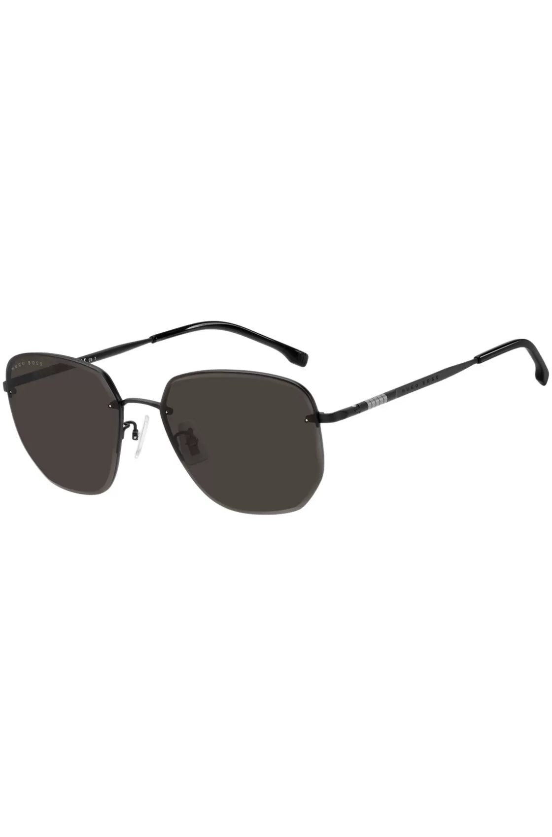HUGO BOSS Half-rim Sunglasses In Black Titanium And Metal Assorted-Pre-Pack Cheap