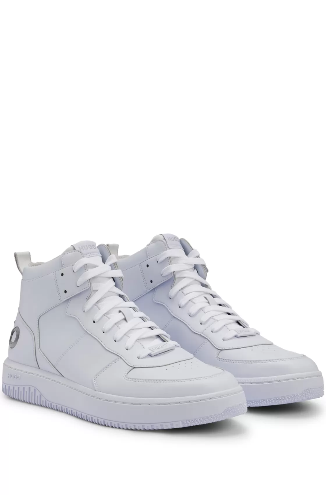 HUGO BOSS High-top Trainers With Bubble Branding White New