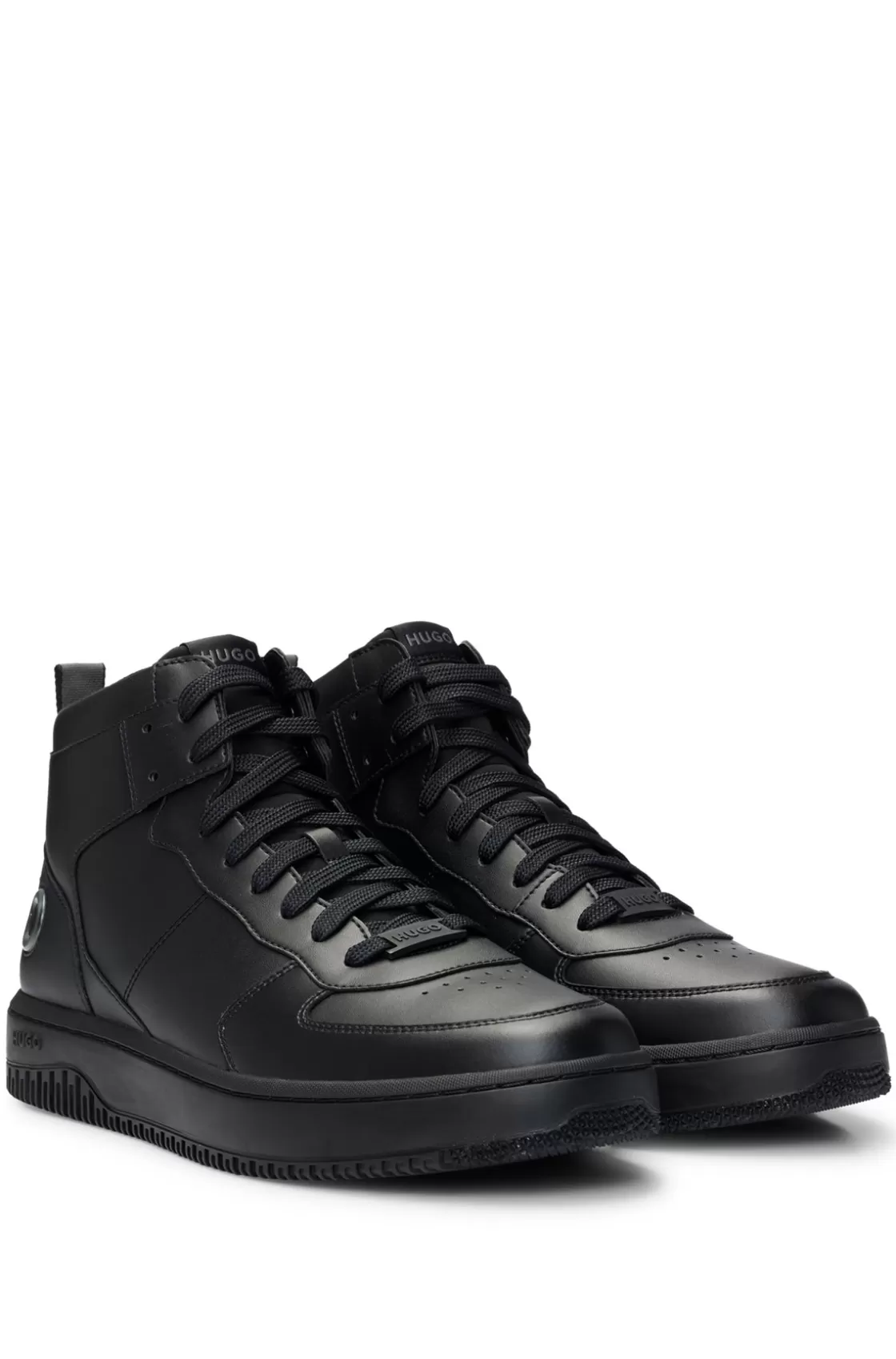 HUGO BOSS High-top Trainers With Bubble Branding Black Best Sale