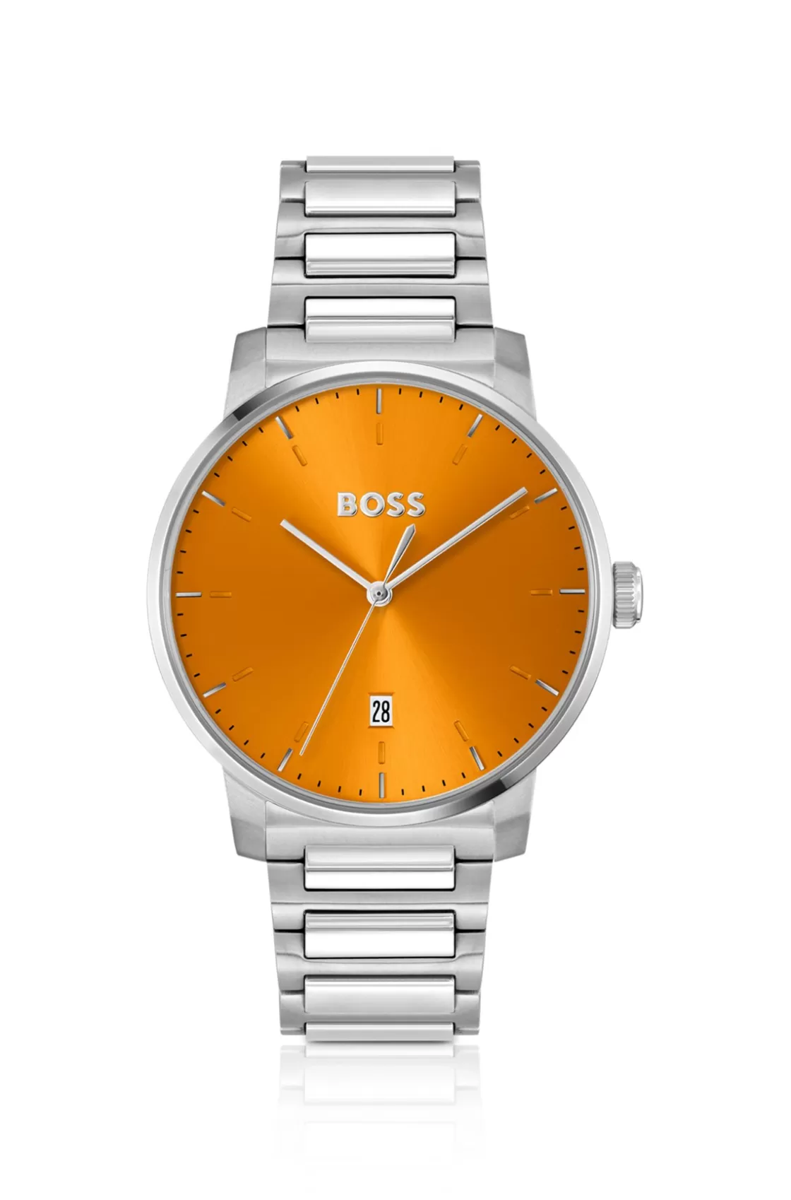 HUGO BOSS H-link-bracelet Watch With Brushed Orange Dial Assorted-Pre-Pack Sale