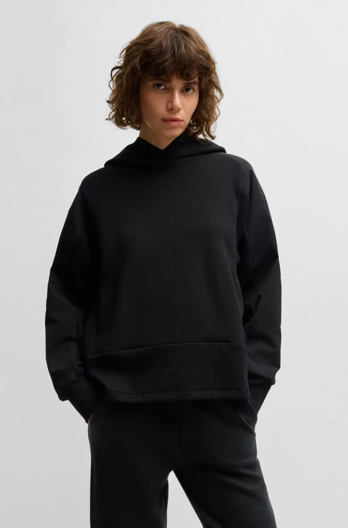 HUGO BOSS Hoodie With Embroidered Logo Black Best