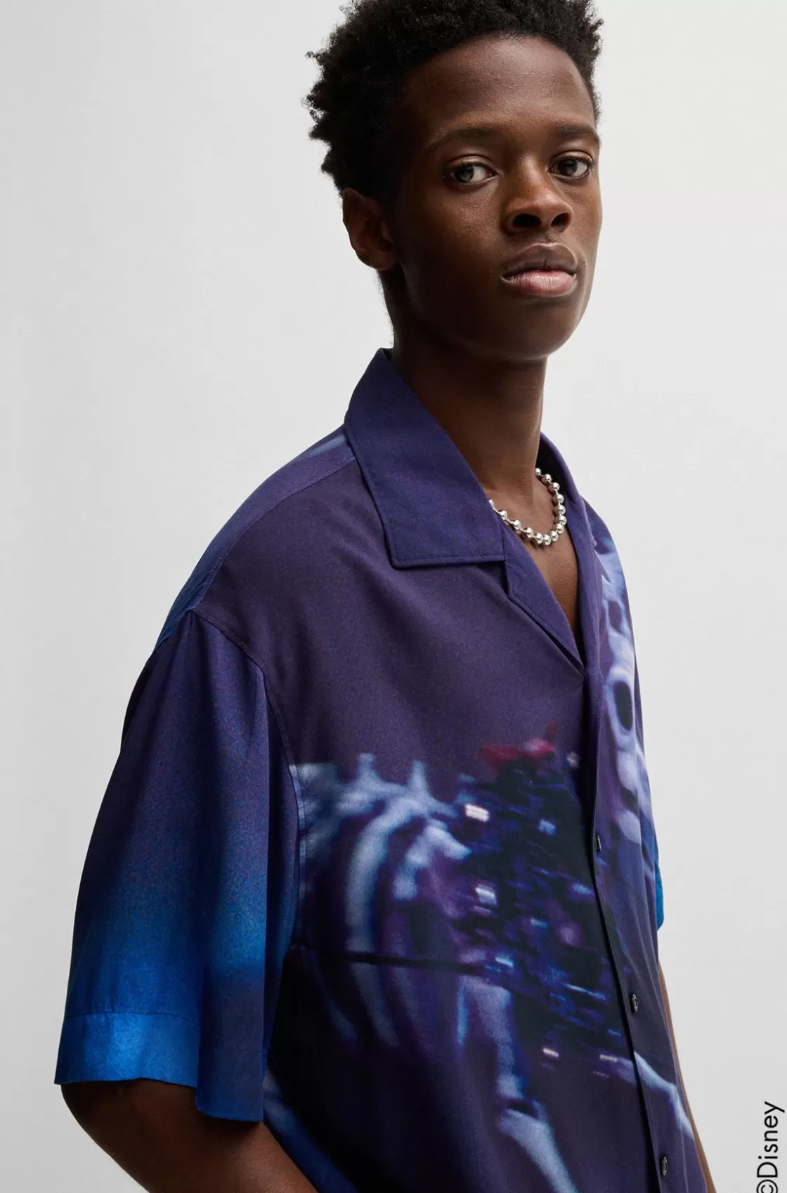 HUGO BOSS HUGO X Disney's The Nightmare Before Christmas Loose-fit Printed Shirt Black Outlet