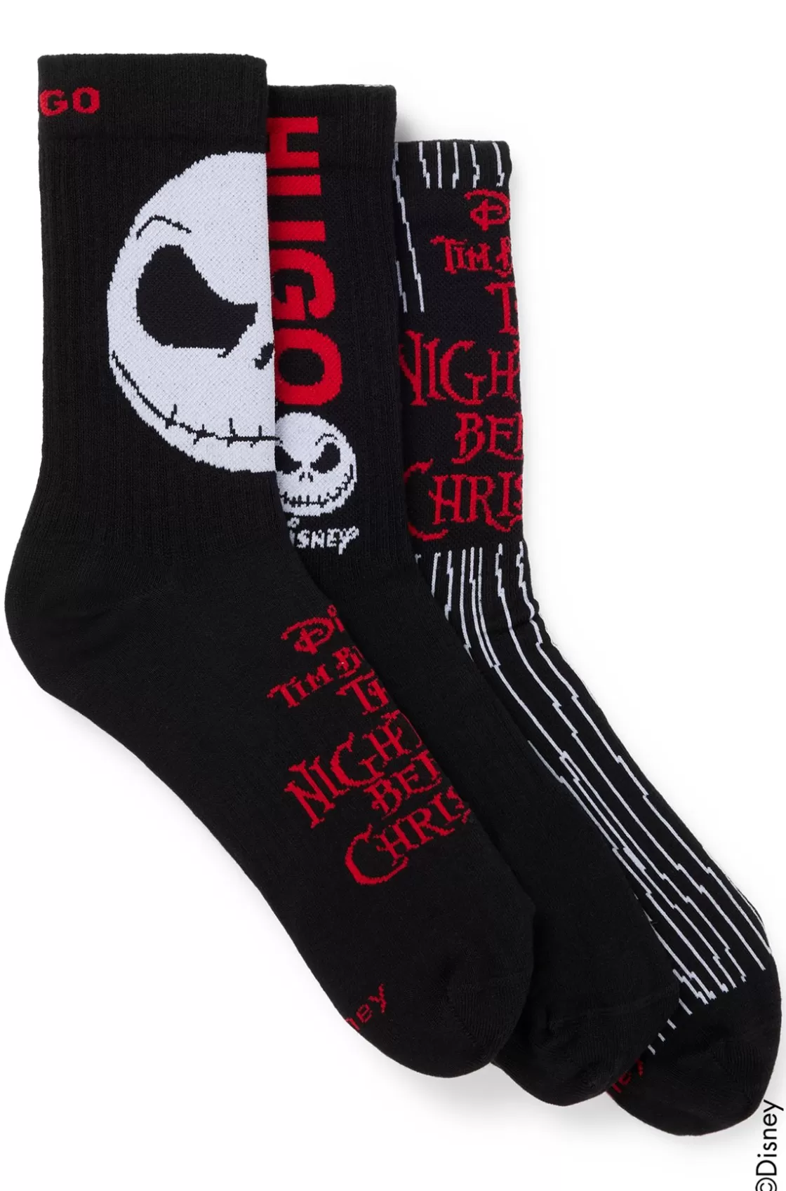 HUGO BOSS HUGO X Disney's The Nightmare Before Christmas Three-pack Of Socks Black Flash Sale