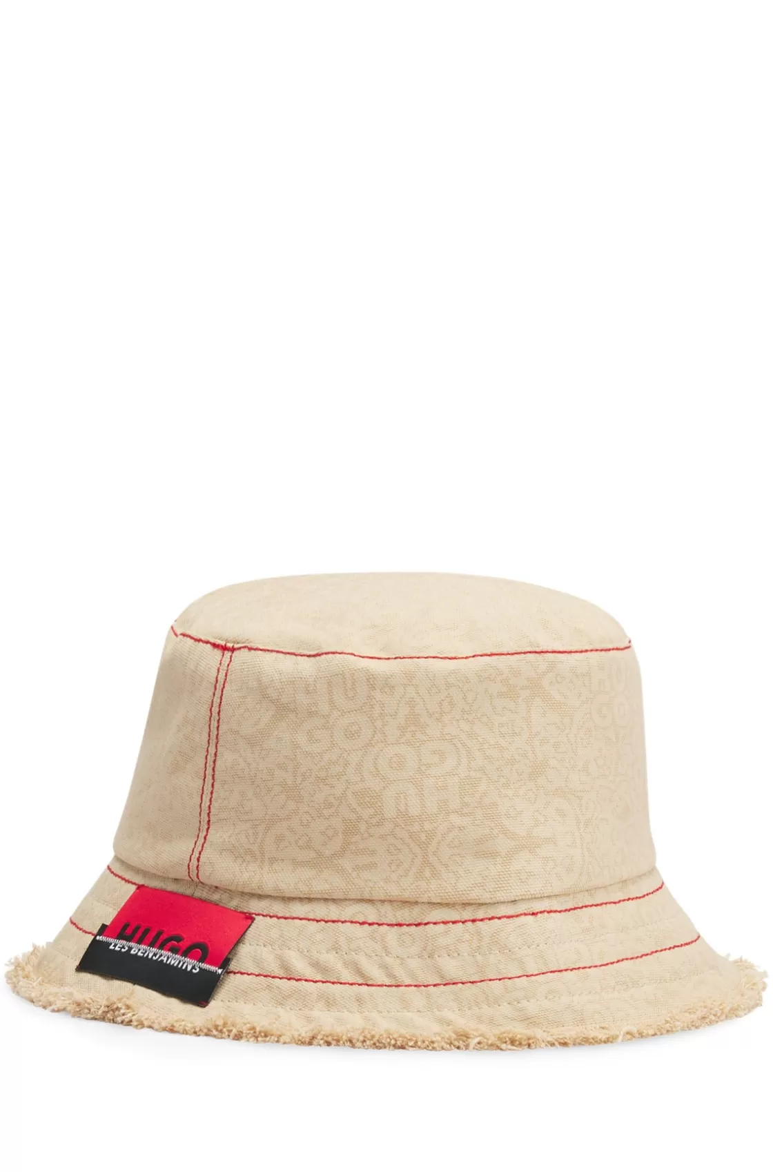 HUGO BOSS HUGO X Les Benjamins Bucket Hat With Co-branded Label Brown Outlet
