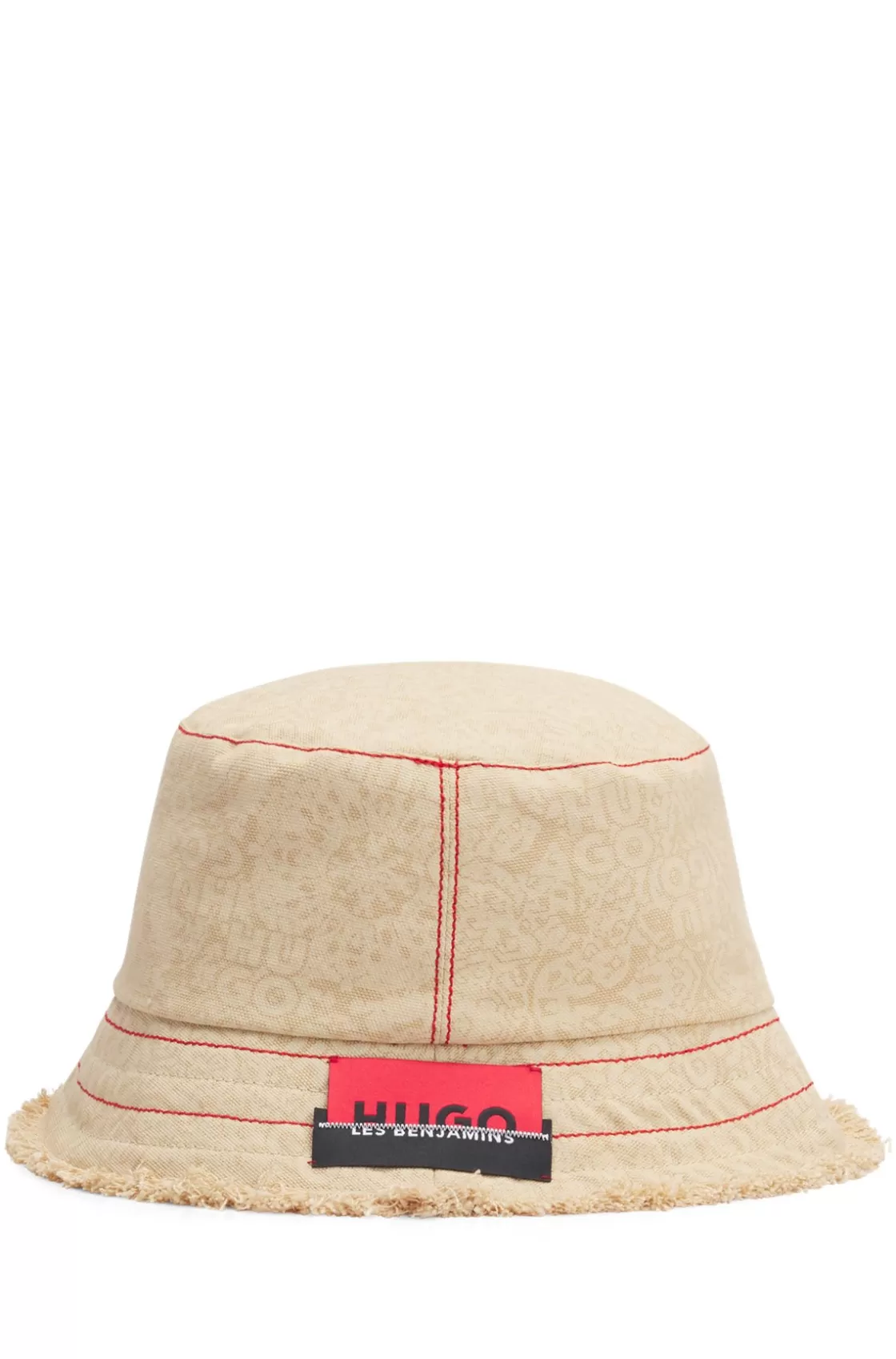 HUGO BOSS HUGO X Les Benjamins Bucket Hat With Co-branded Label Brown Outlet