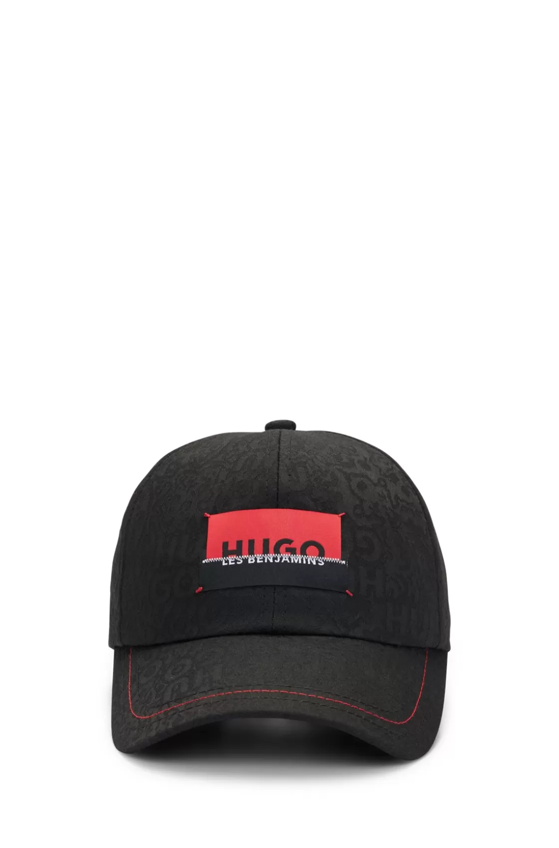 HUGO BOSS HUGO X Les Benjamins Jacquard-pattern Cap With Co-branded Label Black Sale