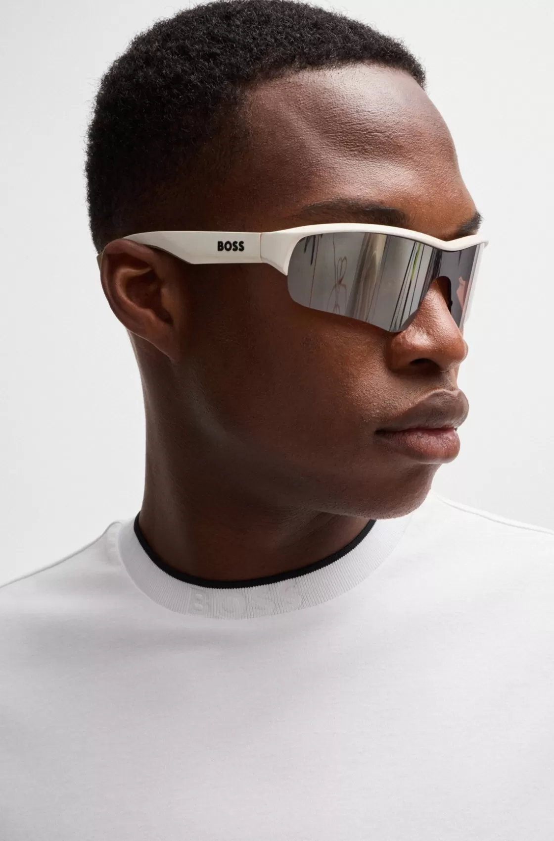 HUGO BOSS Interlock-cotton Relaxed-fit T-shirt With Logo Collar White Flash Sale