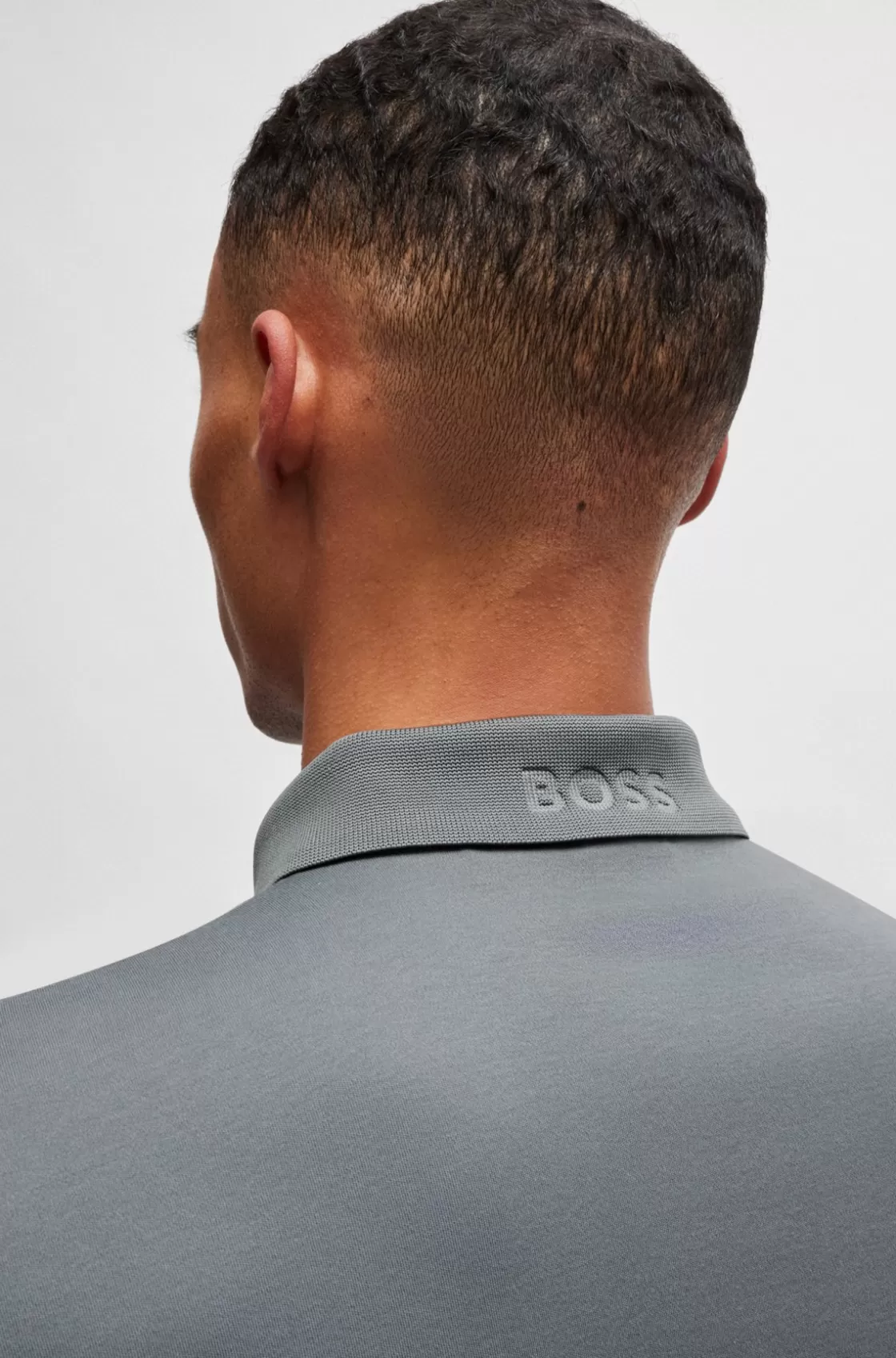 HUGO BOSS Interlock-cotton Slim-fit Polo Shirt With Contrast Trims Khaki Clearance