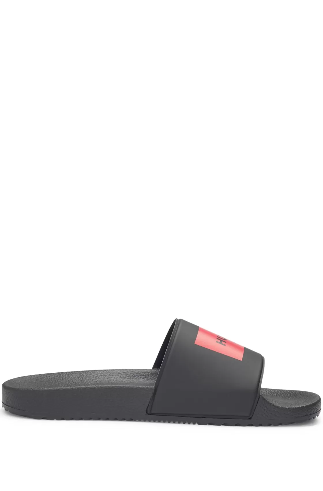 HUGO BOSS Italian-made Slides With Logo Label Black Outlet