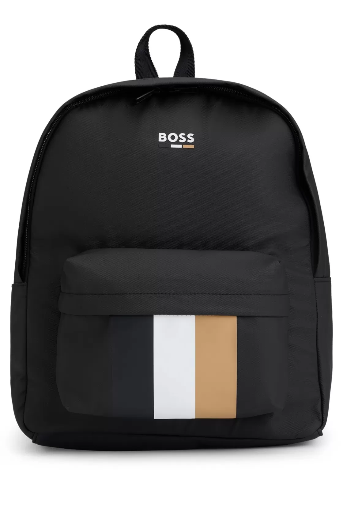 HUGO BOSS Kids' Backpack With Signature Stripes And Logo Black Cheap
