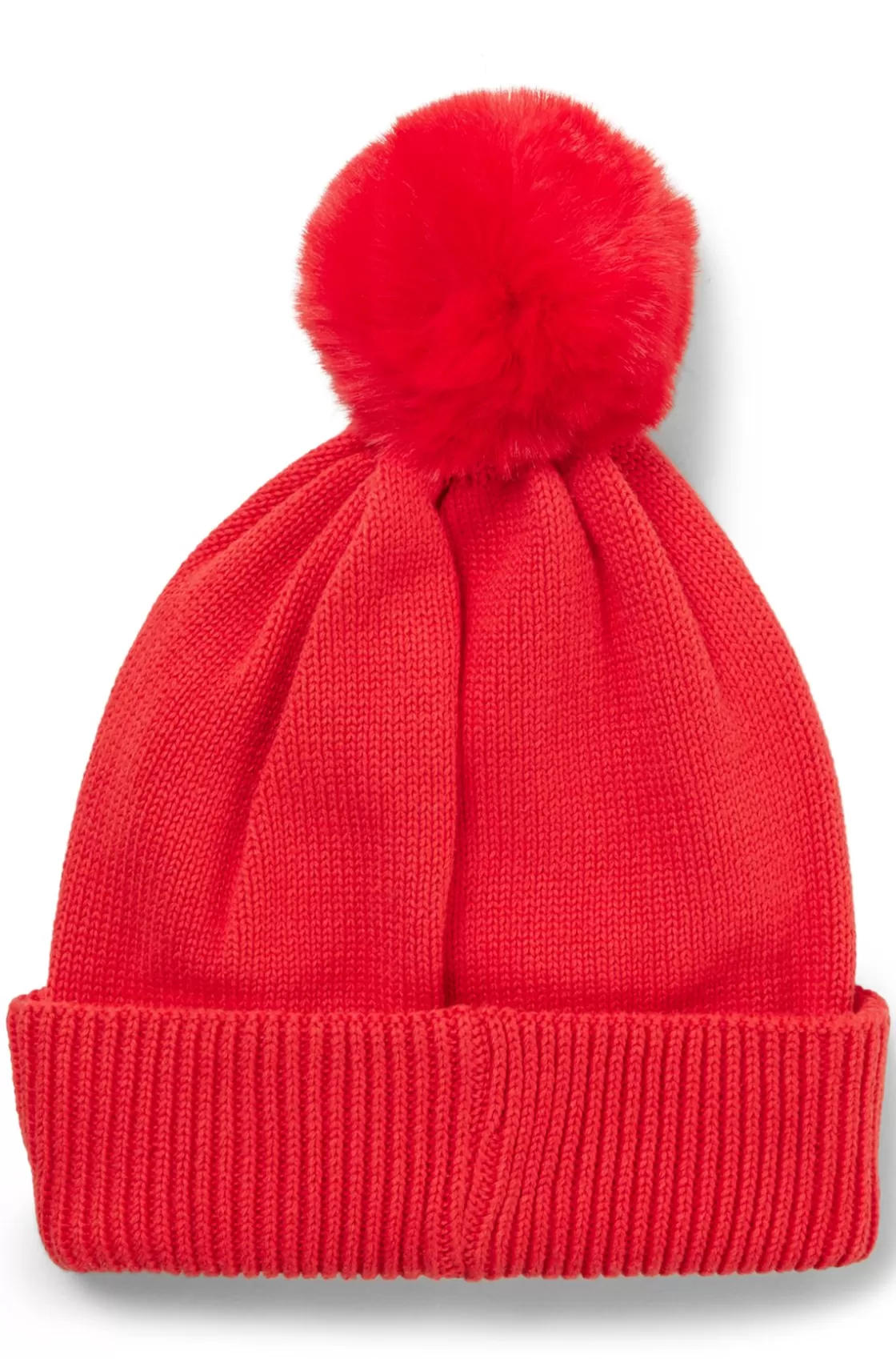 HUGO BOSS Kids' Beanie Hat In Knitted Cotton With Glitter Logo Red Online