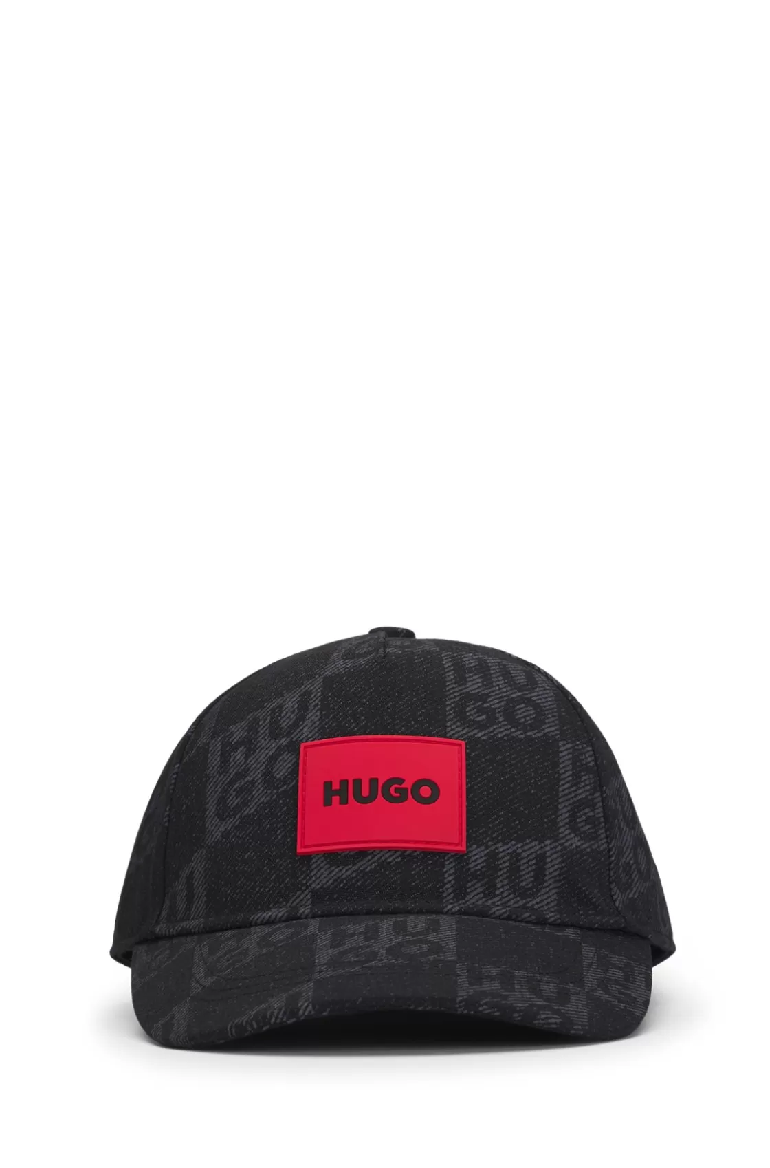HUGO BOSS Kids' Canvas Cap With Stacked Logos And Branded Label Black Discount