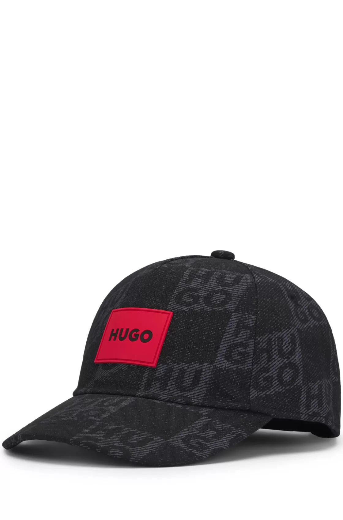 HUGO BOSS Kids' Canvas Cap With Stacked Logos And Branded Label Black Discount