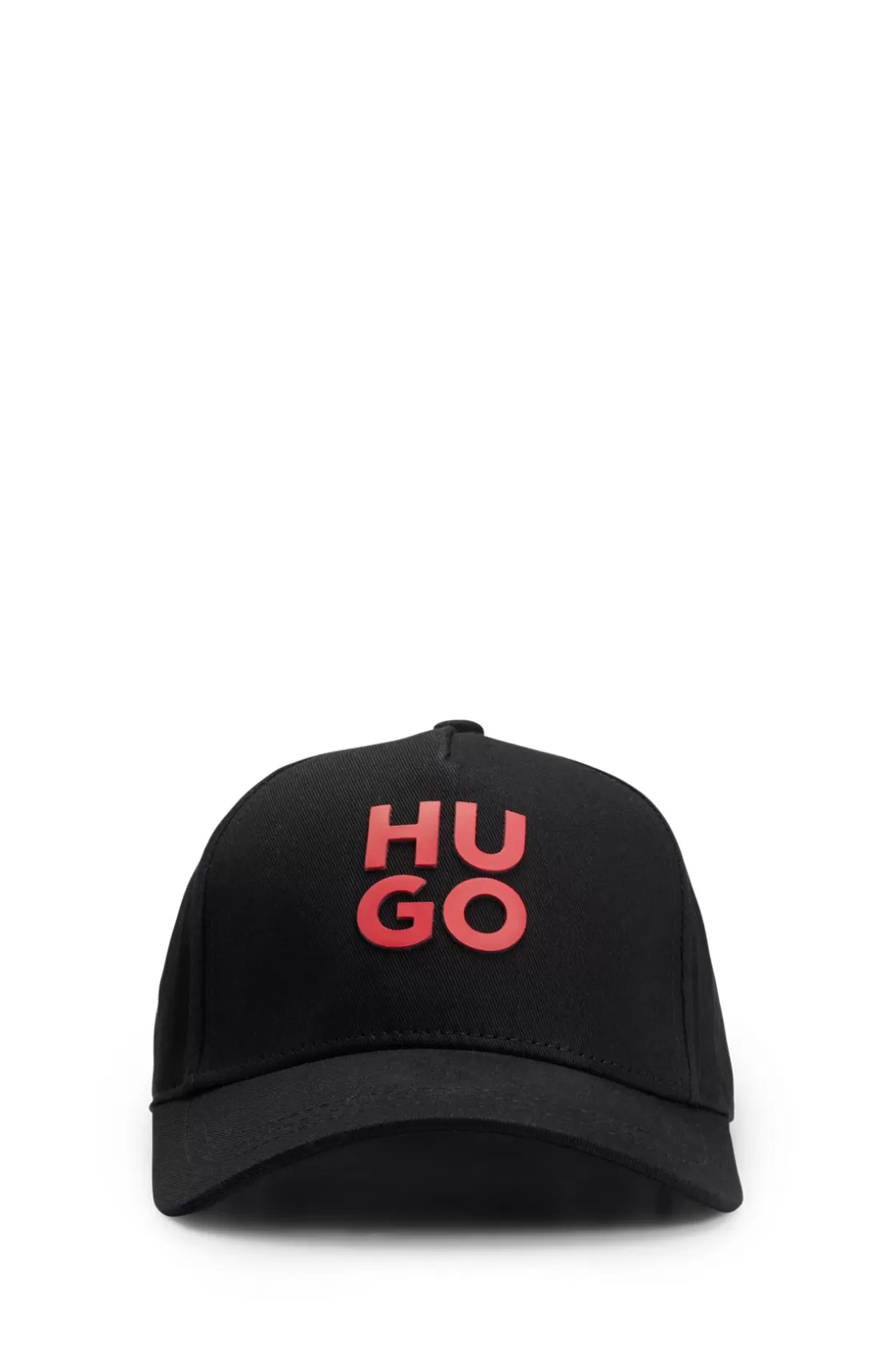 HUGO BOSS Kids' Cap In Cotton Twill With Stacked Logo Black Flash Sale