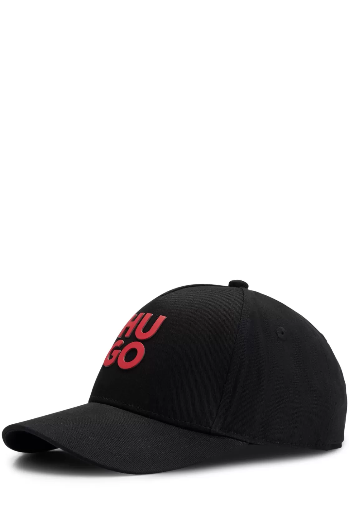 HUGO BOSS Kids' Cap In Cotton Twill With Stacked Logo Black Flash Sale
