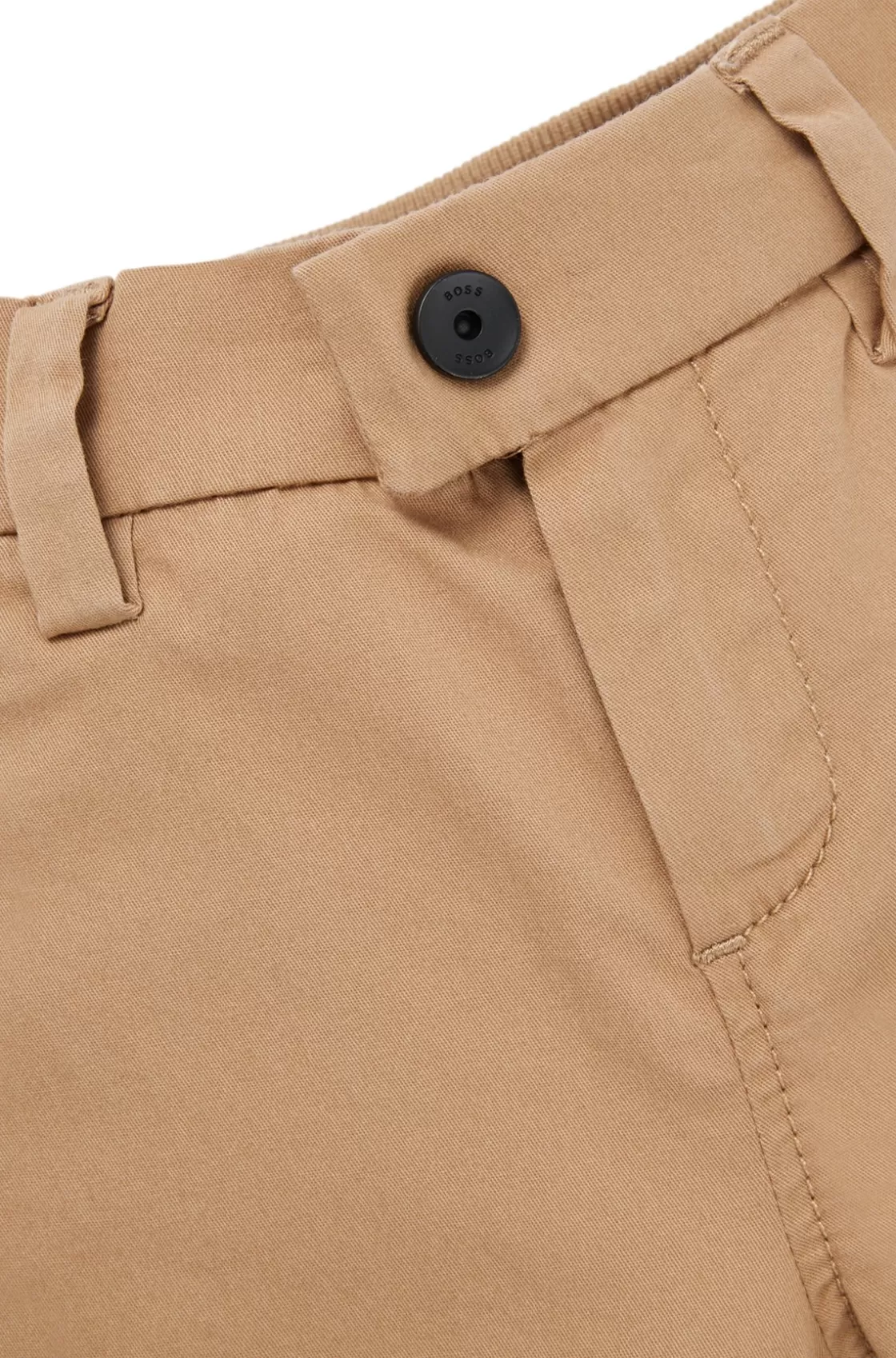 HUGO BOSS Kids' Cargo Trousers In Stretch Cotton Brown Discount