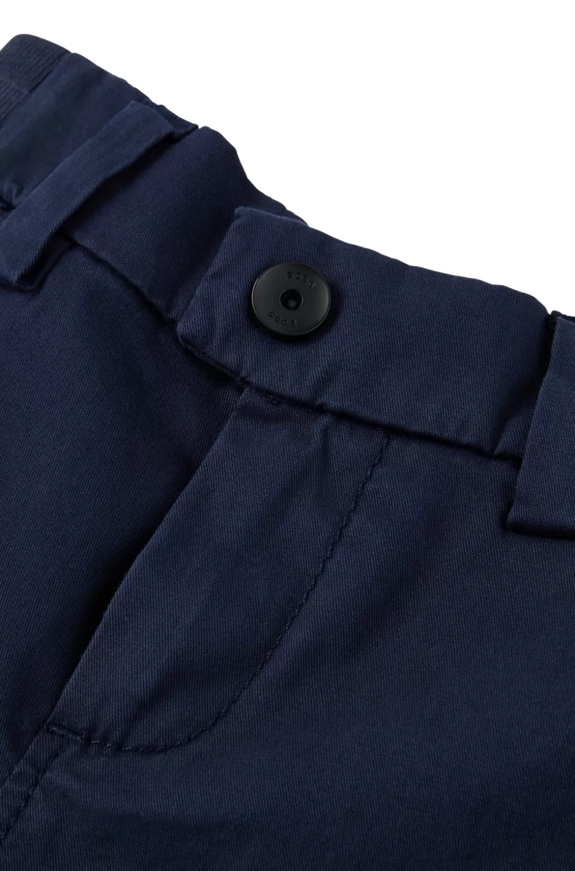 HUGO BOSS Kids' Cargo Trousers In Stretch Cotton Dark Blue Best Sale