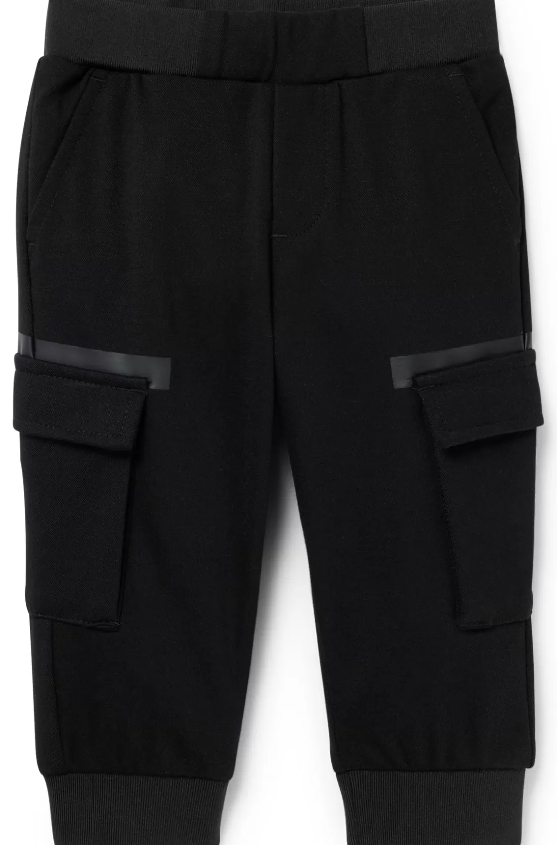 HUGO BOSS Kids' Cargo Trousers With Printed Bands In Stretch Fabric Black Store