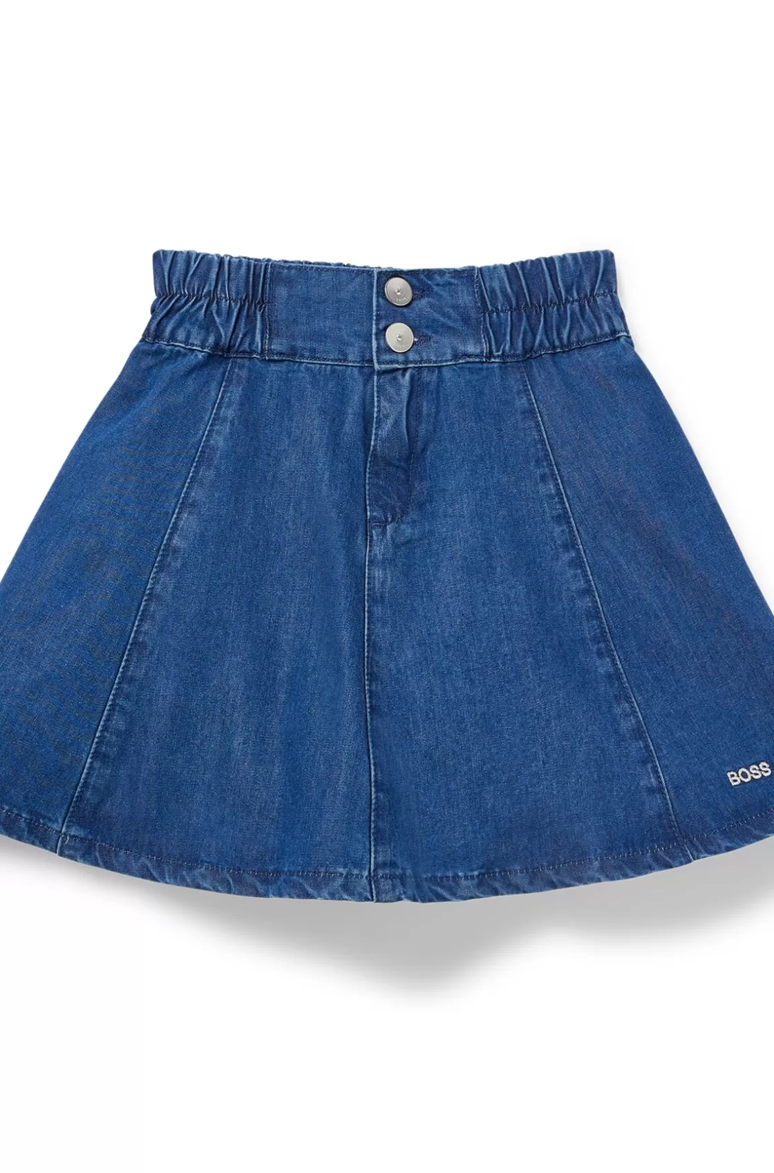 HUGO BOSS Kids' Denim Skirt With Embroidered Logo Patterned Cheap
