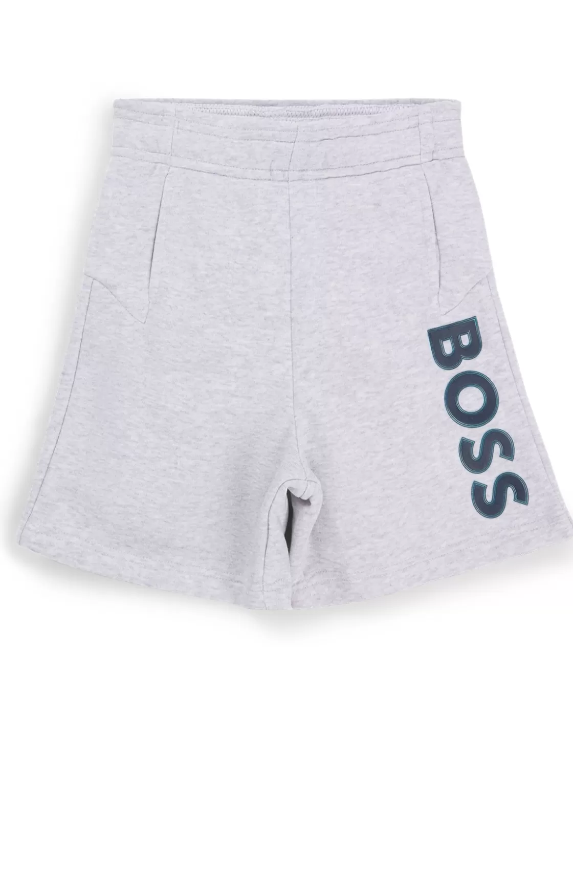 HUGO BOSS Kids' Fleece Shorts With HD Logo Print Light Grey Outlet