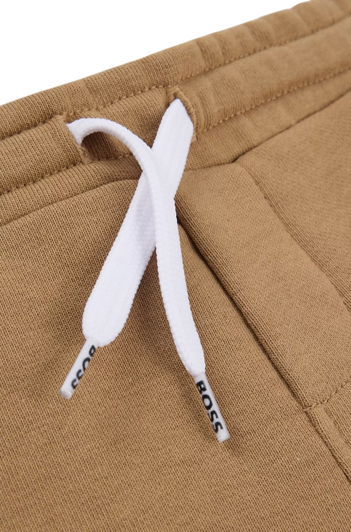 HUGO BOSS Kids' Fleece Shorts With Vertical Logo Print Brown Online