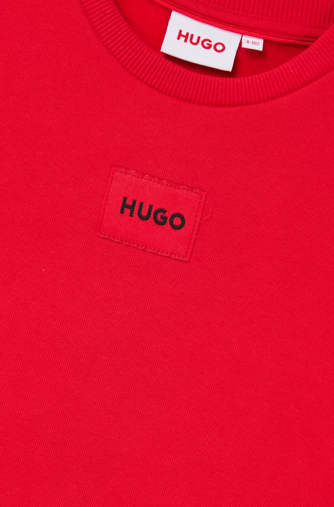 HUGO BOSS Kids' Fleece Sweatshirt With Logo Label Red Cheap