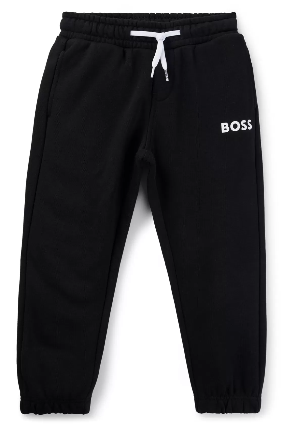 HUGO BOSS Kids' Fleece Tracksuit Bottoms With Logo Print Black Sale
