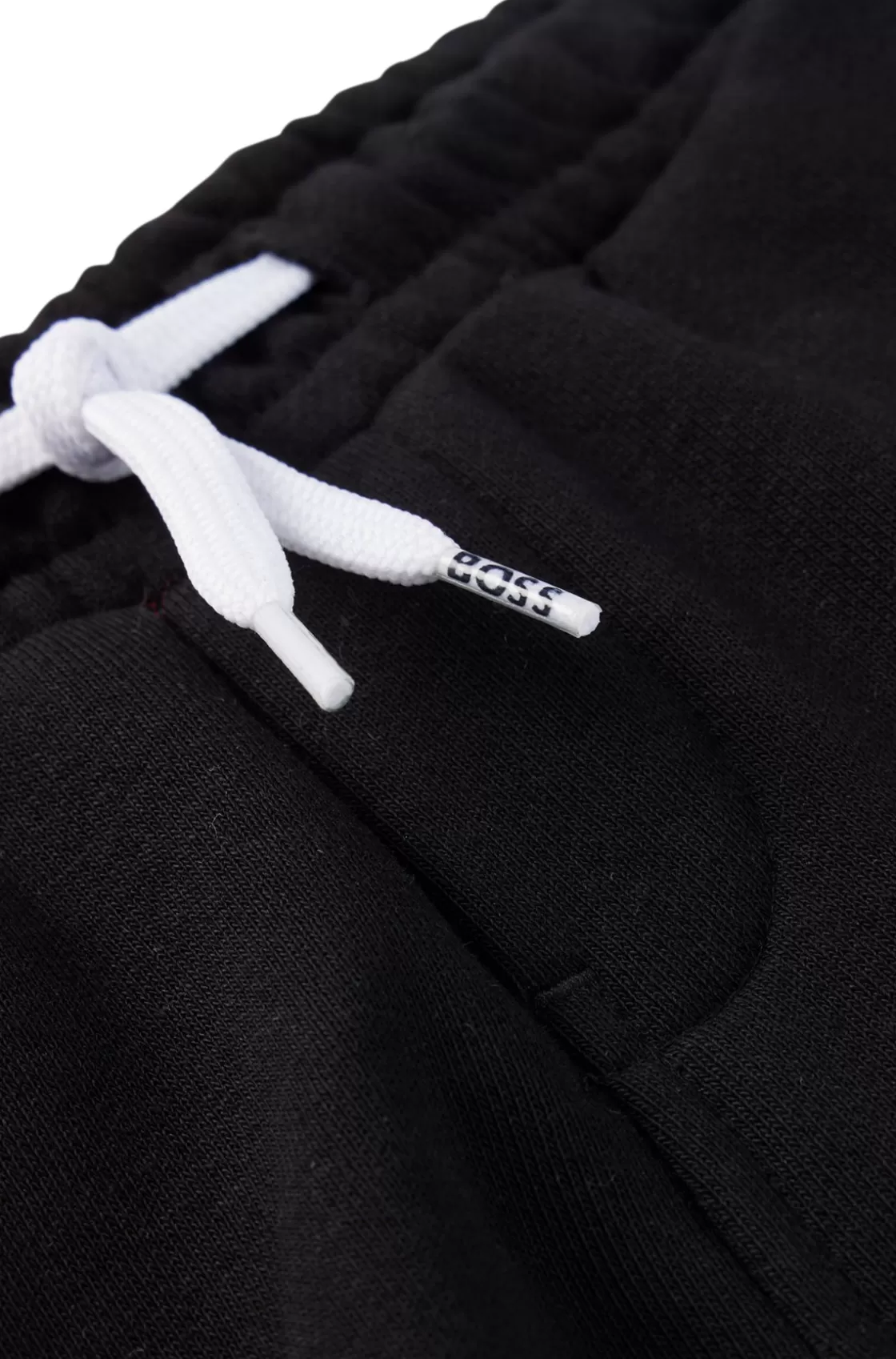 HUGO BOSS Kids' Fleece Tracksuit Bottoms With Logo Print Black Sale