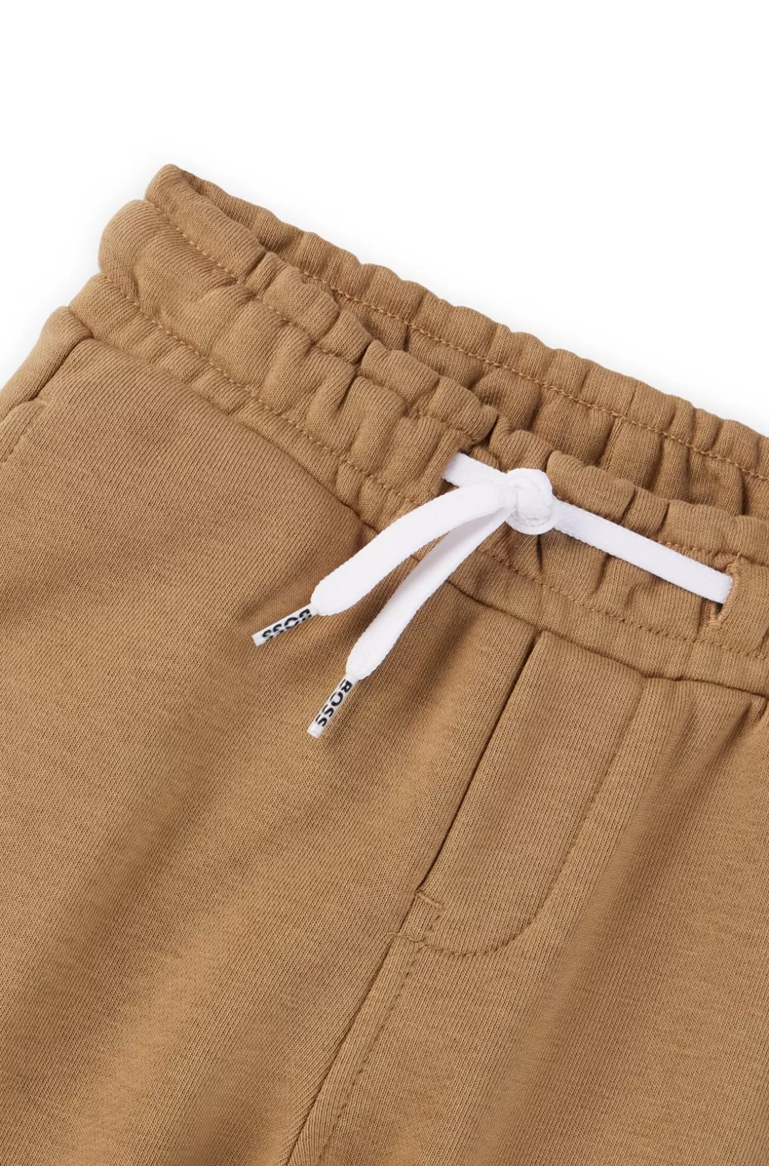 HUGO BOSS Kids' Fleece Tracksuit Bottoms With Logo Print Brown Cheap
