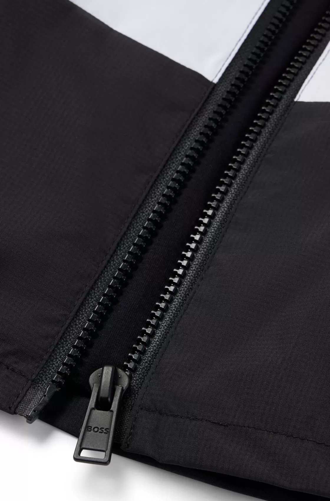 HUGO BOSS Kids' Hooded Water-repellent Jacket With Logo Details Brown Clearance