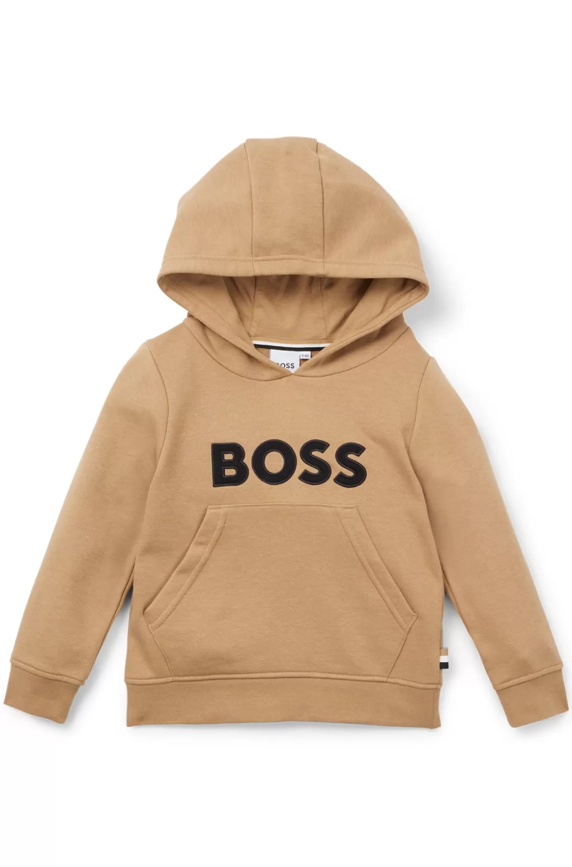HUGO BOSS Kids' Hoodie With Logo Print Brown Cheap