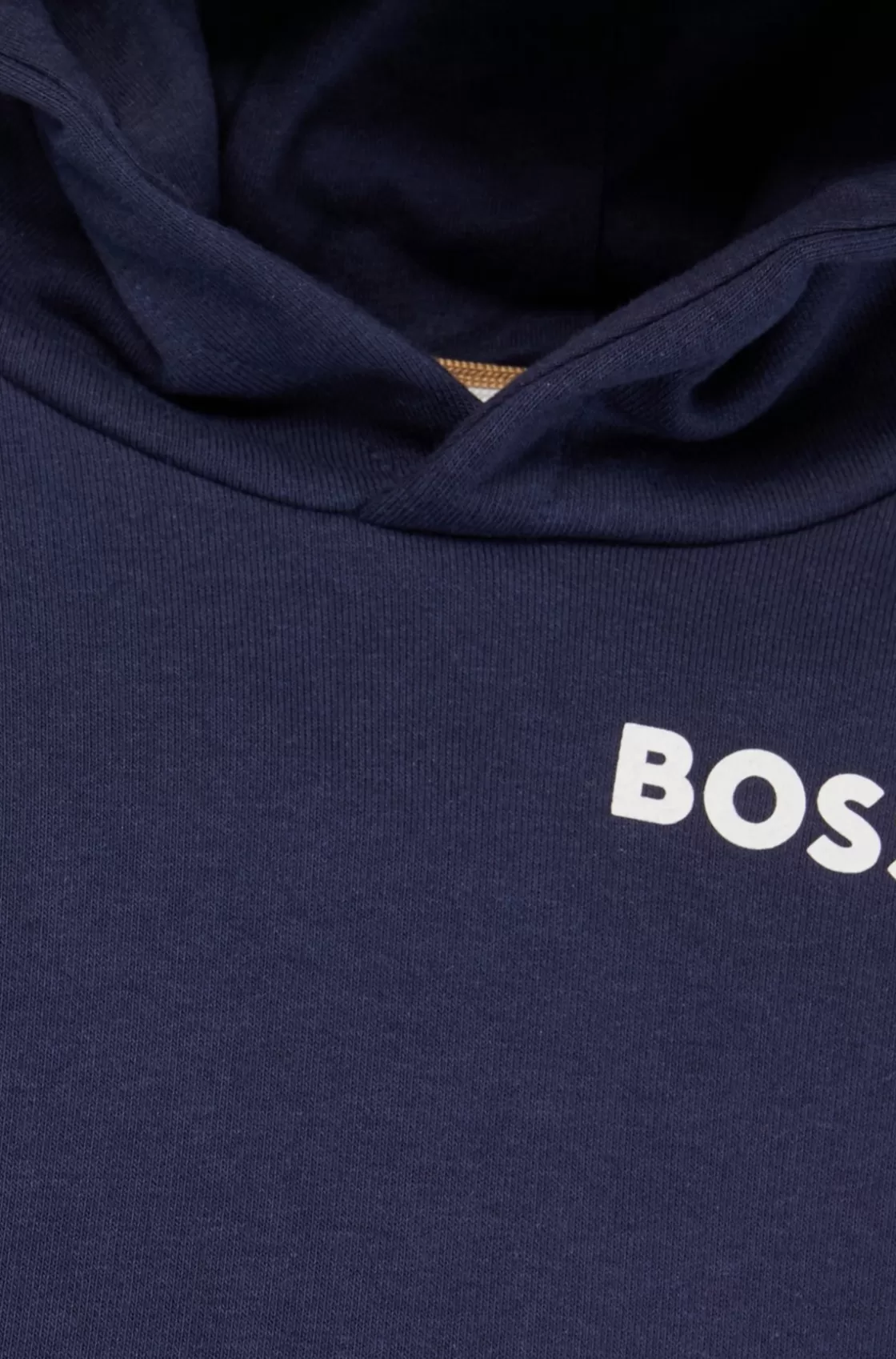 HUGO BOSS Kids' Hoodie With Logo Print Dark Blue Cheap