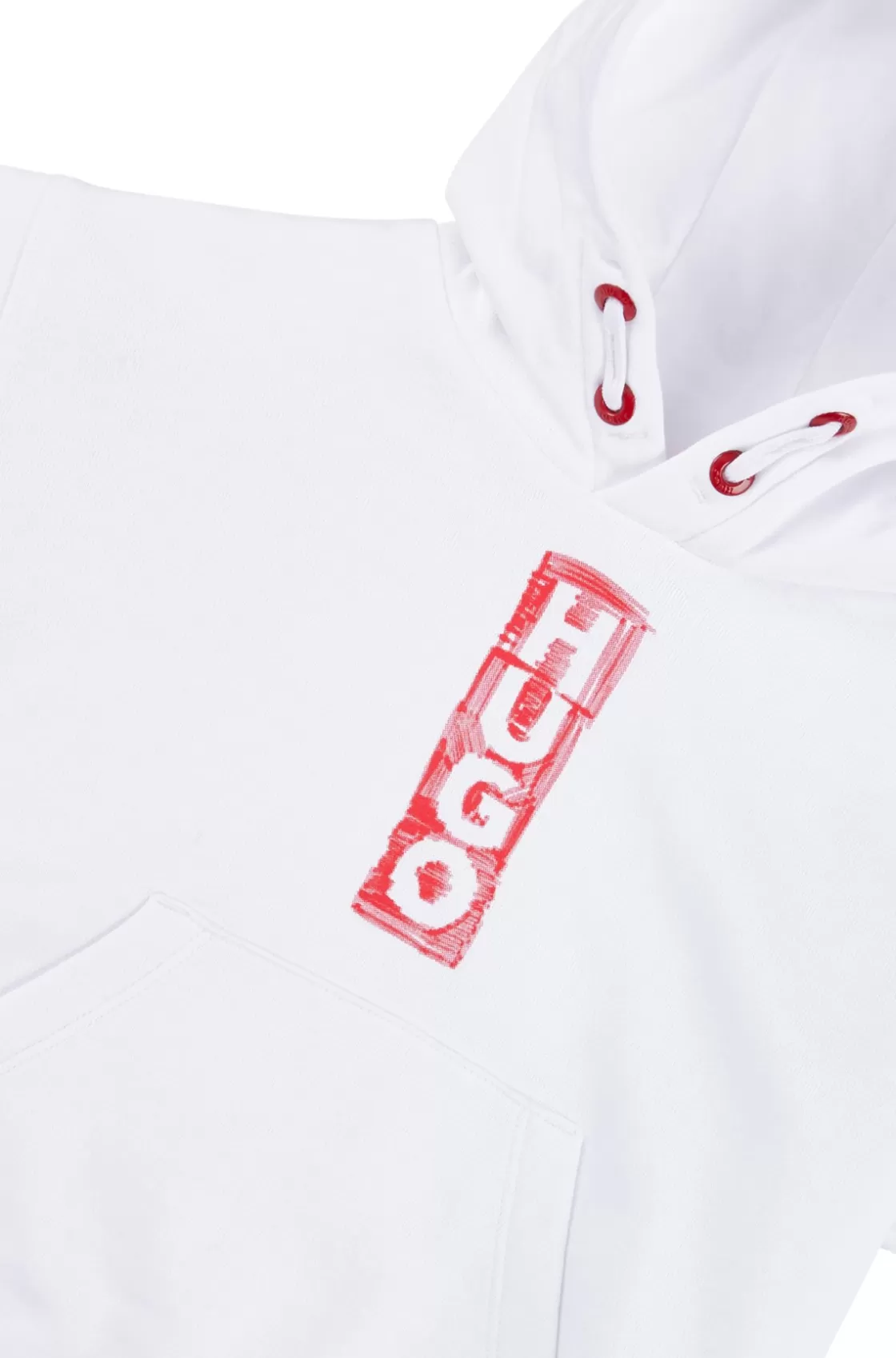HUGO BOSS Kids' Hoodie With Marker-style Logos White Cheap