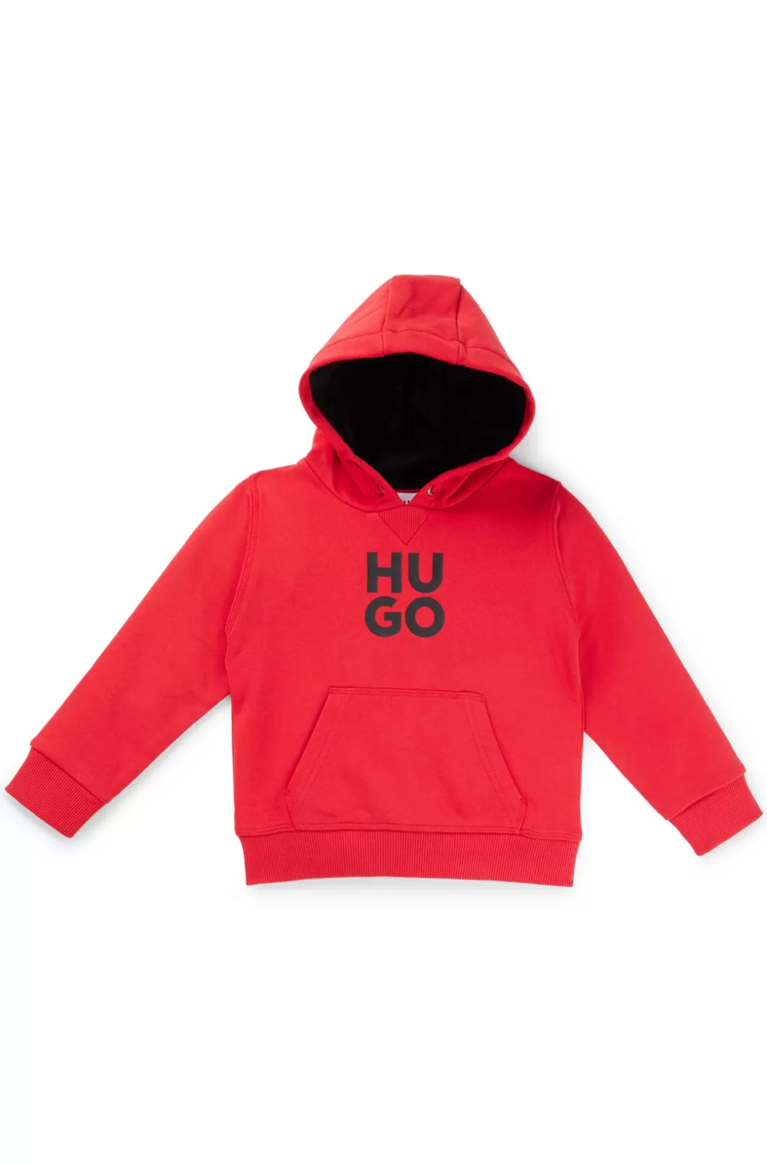 HUGO BOSS Kids' Hoodie With Stacked Logo Red Store