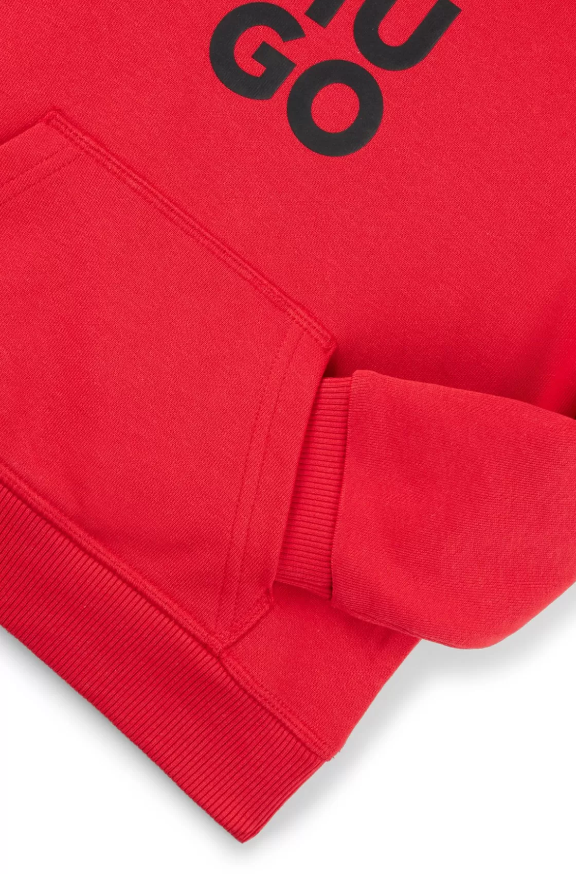 HUGO BOSS Kids' Hoodie With Stacked Logo Red Store