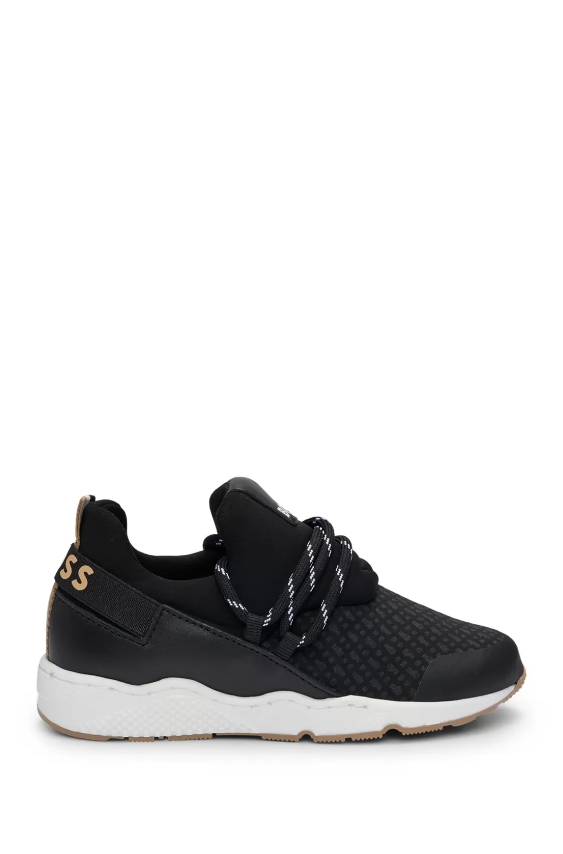 HUGO BOSS Kids' Hybrid Trainers With Monograms And Logos Black Shop