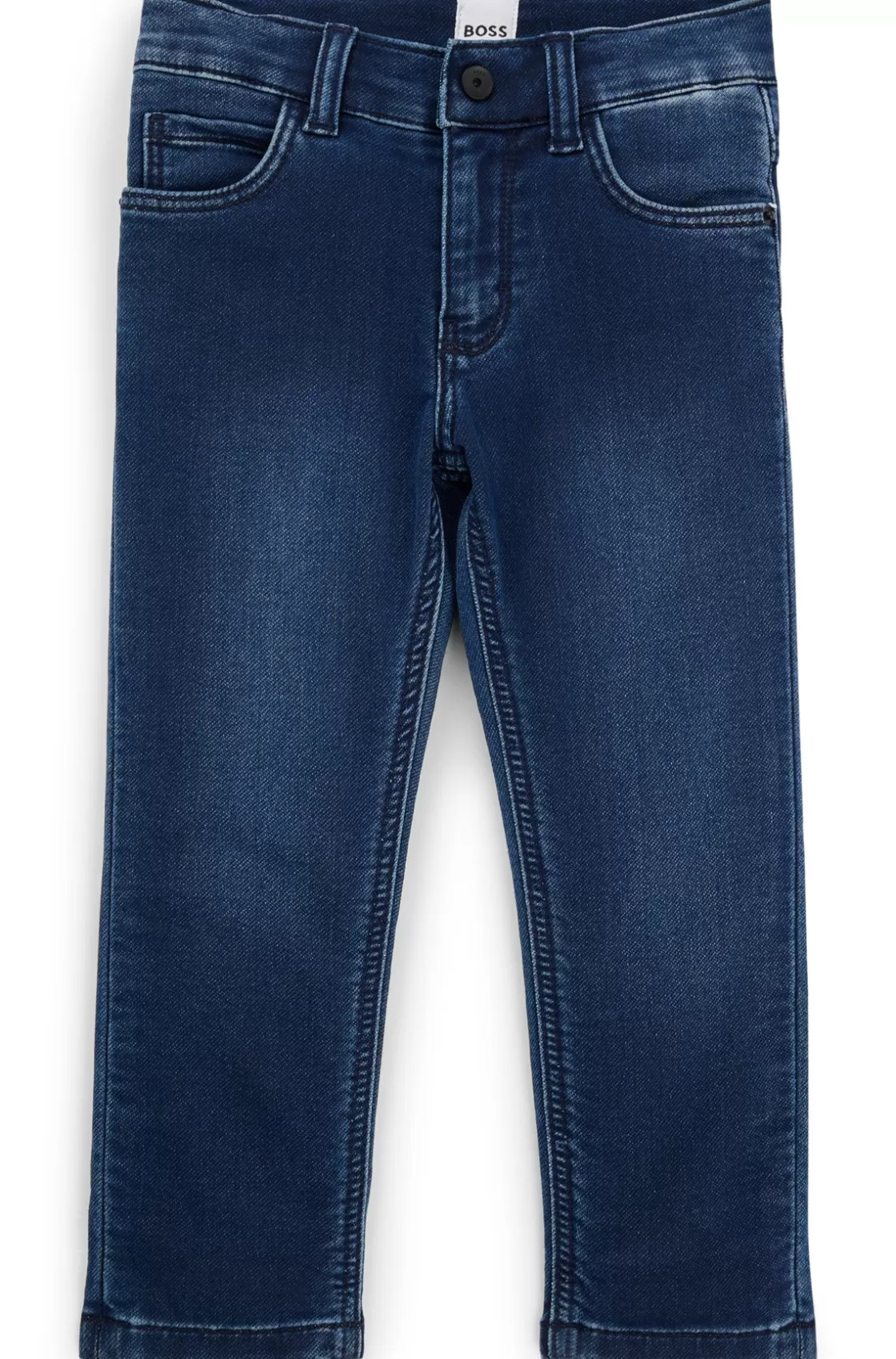 HUGO BOSS Kids' Jeans In Blue Stretch Denim Patterned Cheap