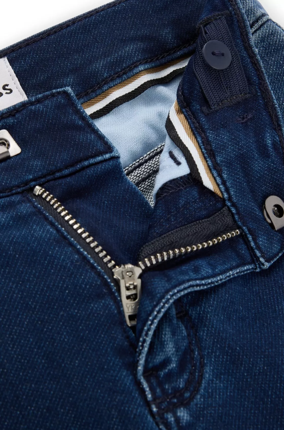 HUGO BOSS Kids' Jeans In Blue Stretch Denim Patterned Cheap
