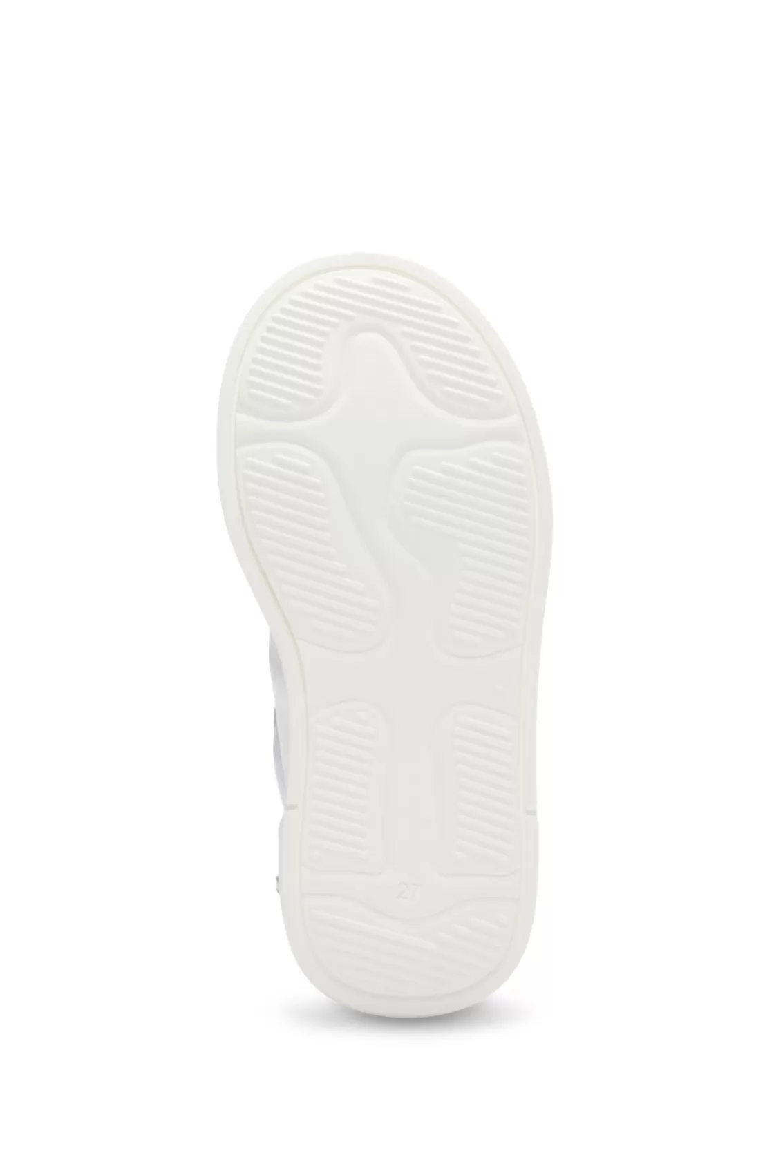 HUGO BOSS Kids' Leather Trainers With Monogram Detail White Outlet