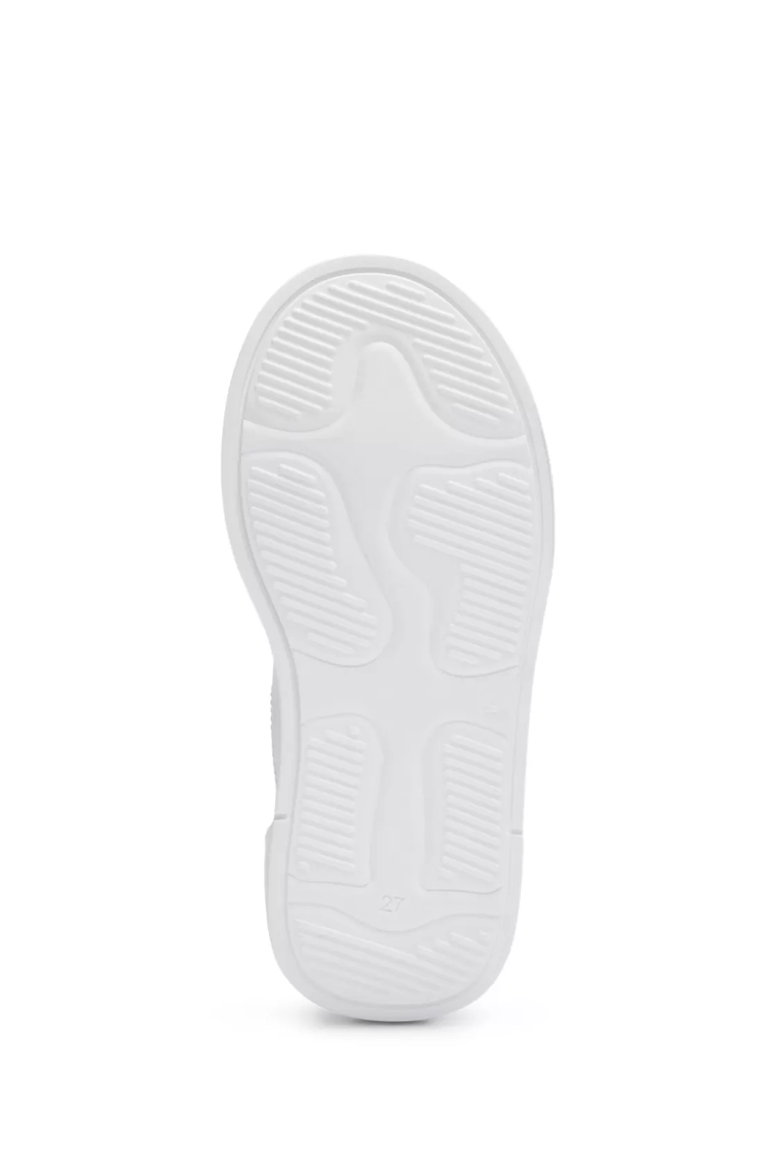 HUGO BOSS Kids' Leather Trainers With Perforated Logo White Sale