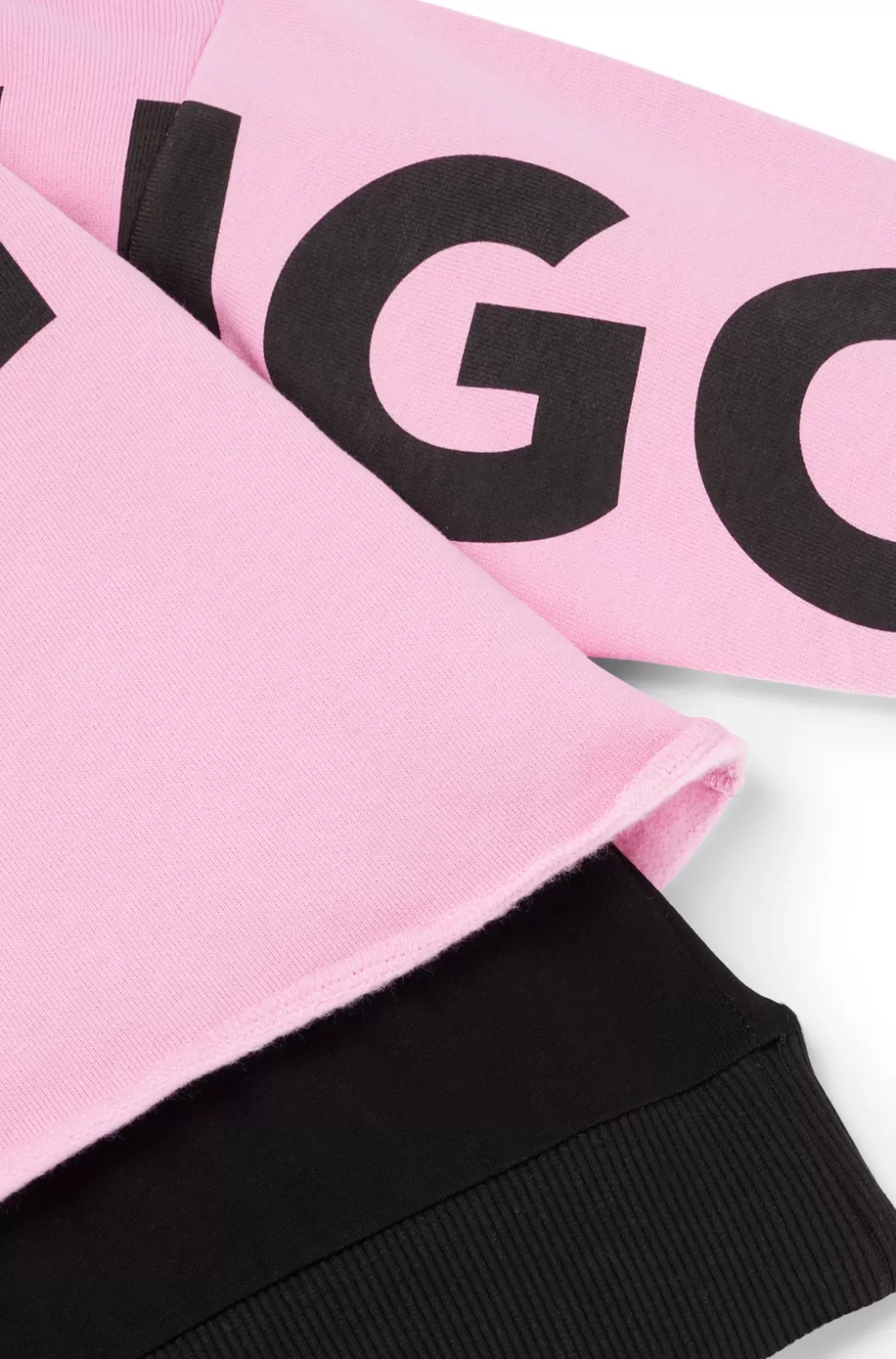 HUGO BOSS Kids' Logo Sweatshirt With T-shirt-style Layer Pink Outlet