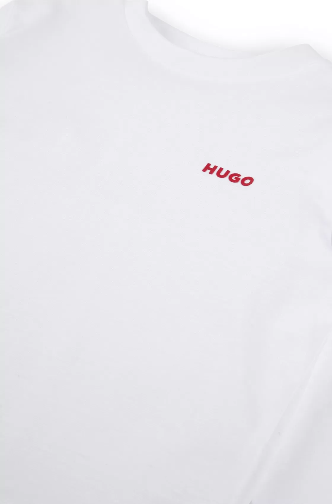 HUGO BOSS Kids' Long-sleeved T-shirt In Cotton With Logo Print White Hot