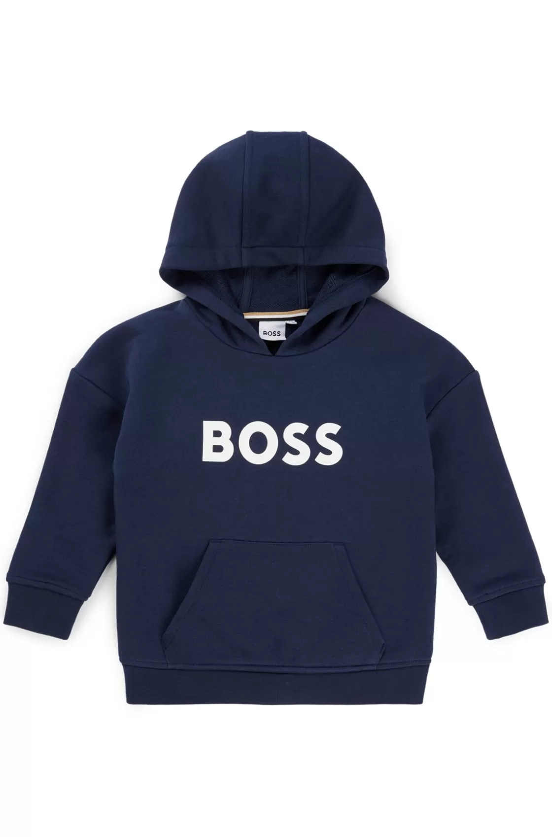 HUGO BOSS Kids' Loose-fit Hoodie With Contrast Logo Dark Blue Online