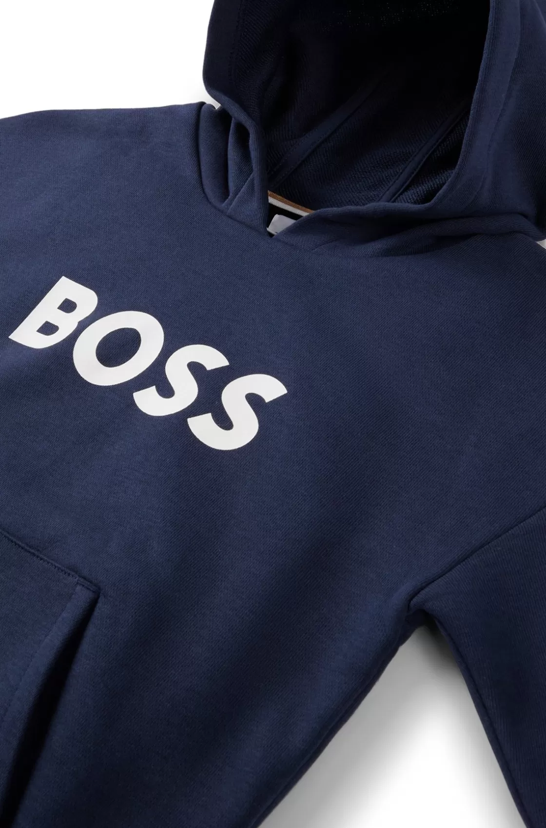 HUGO BOSS Kids' Loose-fit Hoodie With Contrast Logo Dark Blue Online