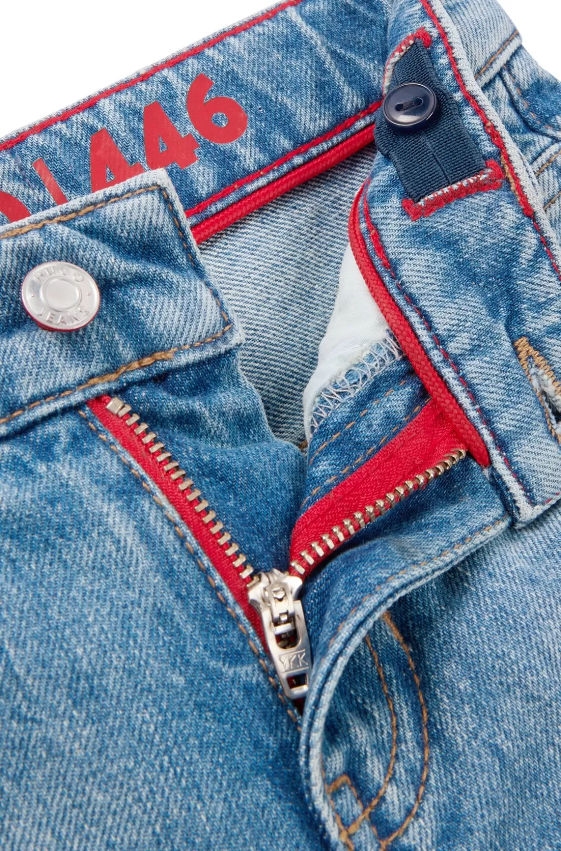 HUGO BOSS Kids' Loose-fit Shorts In Blue Denim Patterned Cheap