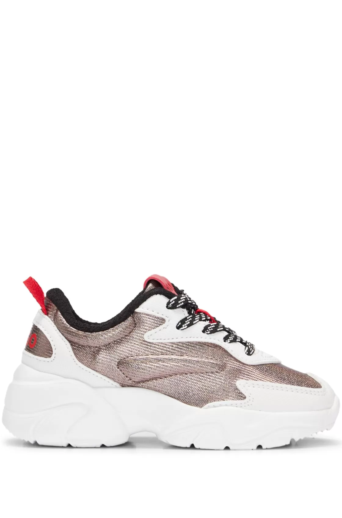 HUGO BOSS Kids' Mixed-material Trainers With Faux Leather White Shop