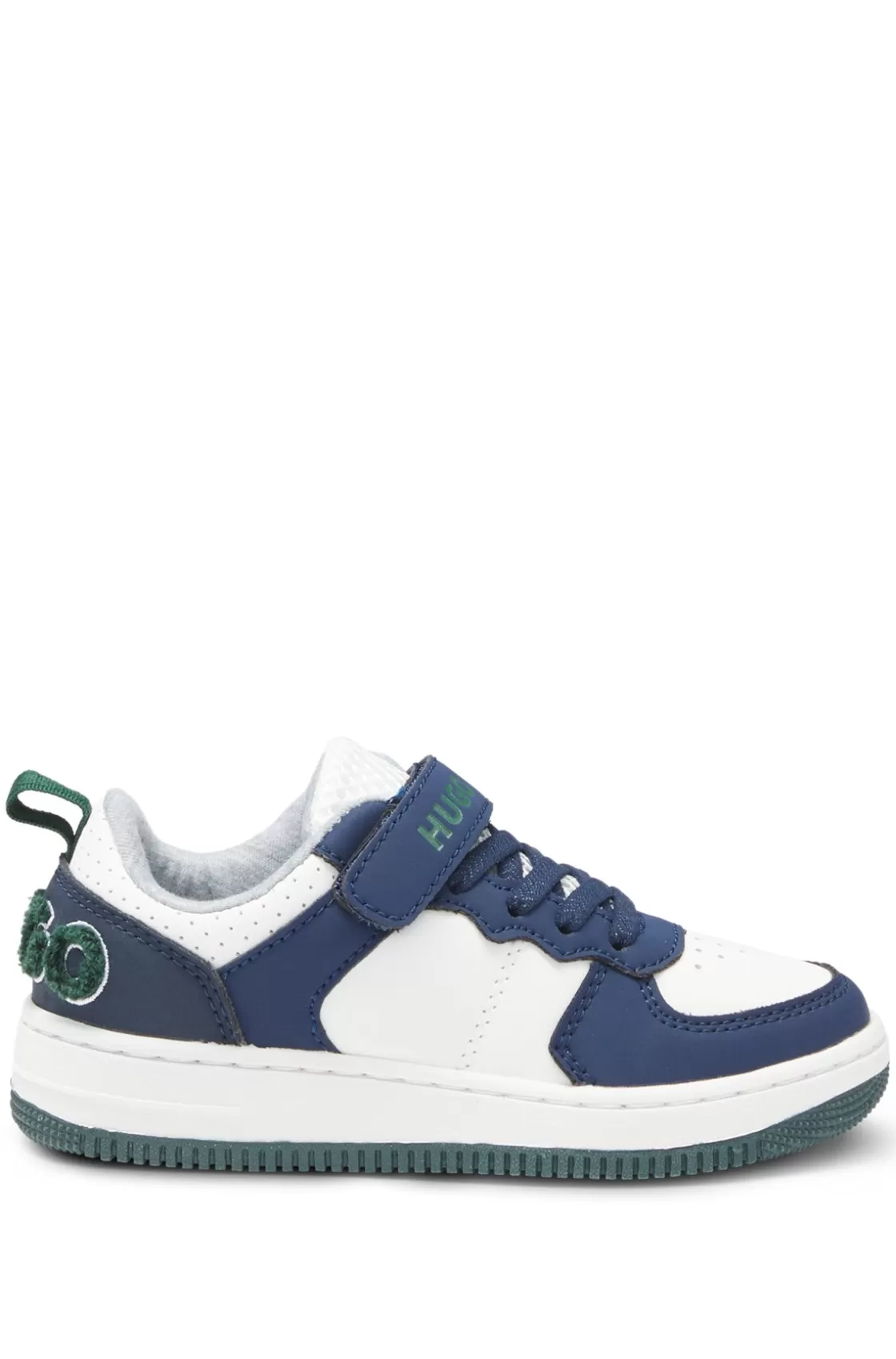 HUGO BOSS Kids' Mixed-material Trainers With Mesh Tongue White Cheap