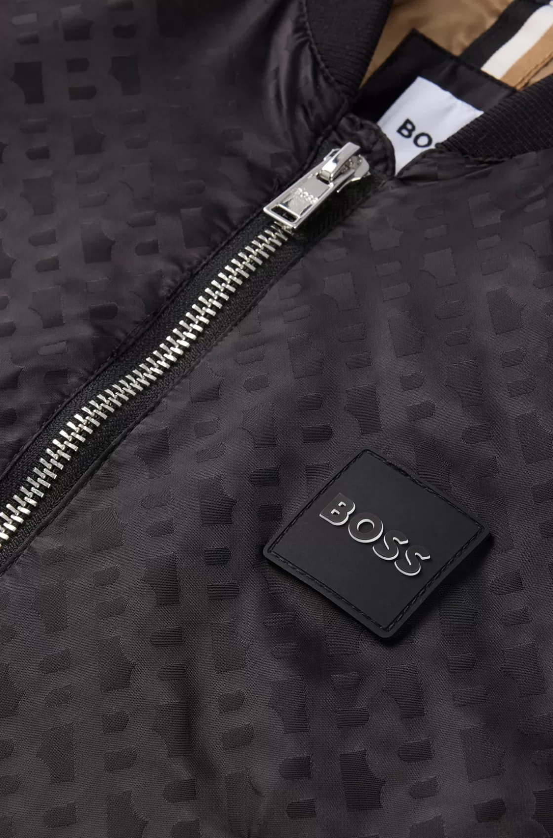 HUGO BOSS Kids' Monogram Jacket With Logo Patch Black Shop